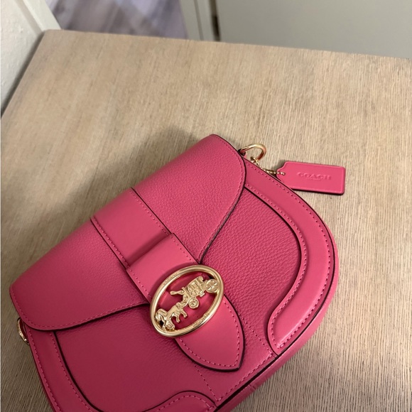 Pink Leather Coach Crossbody Bag - Picture 3 of 4